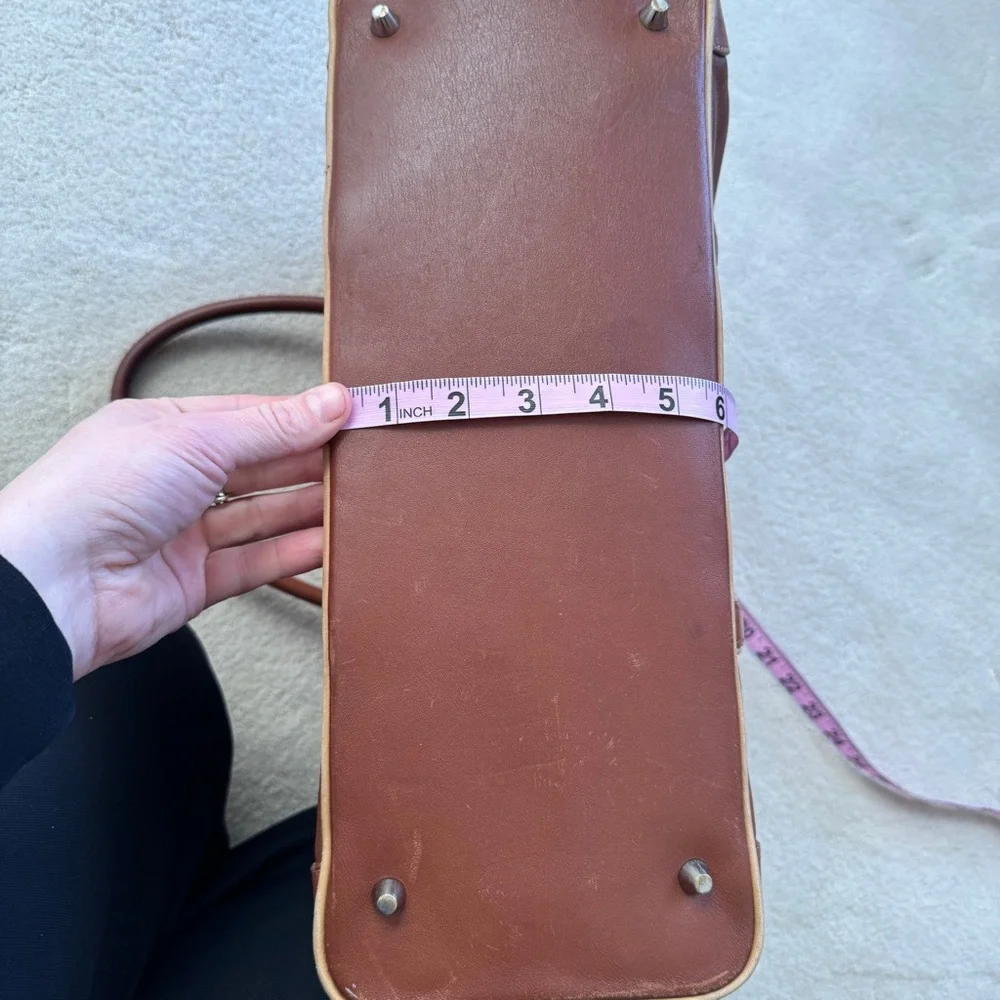 Vintage Coach Hampton Brown Leather Tote Bag